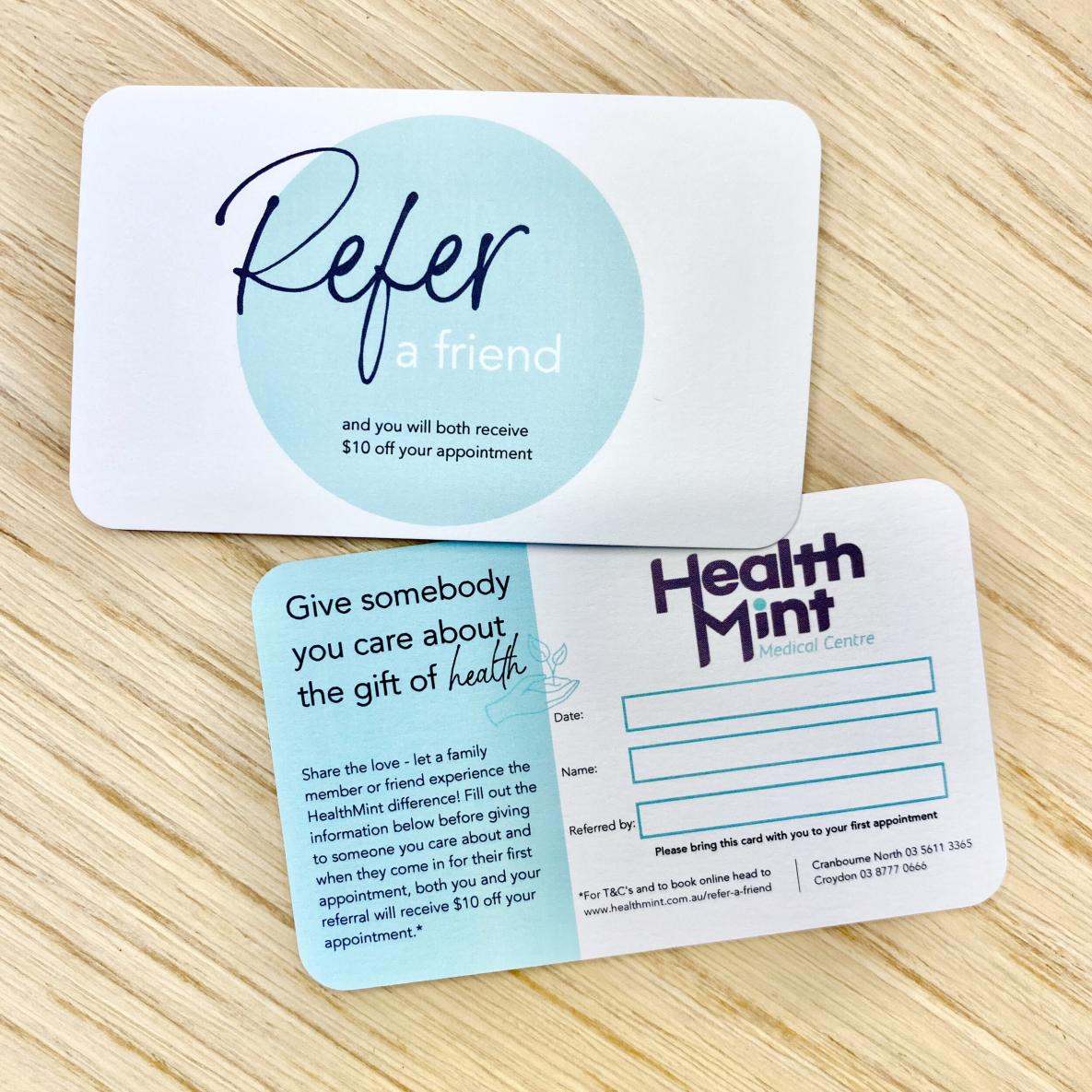 HealthMint Croydon Central refer a friend offer